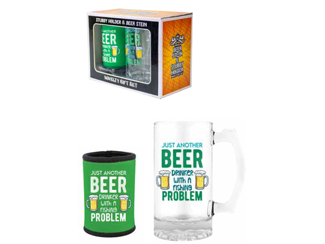 JUST ANOTHER BEER DRINKER STEIN AND STUBBY HOLDER
