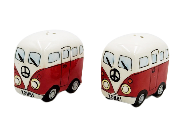 HAND PAINTED CERAMIC KOMBI SALT AND PEPPER SET