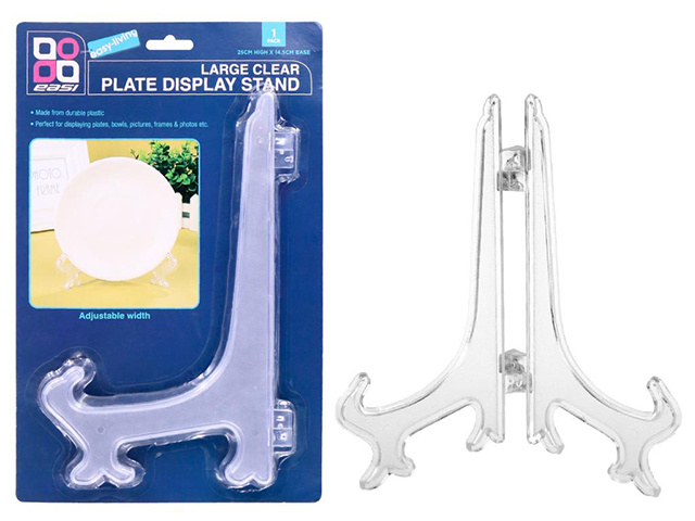 CLEAR PLATE STAND 25CM