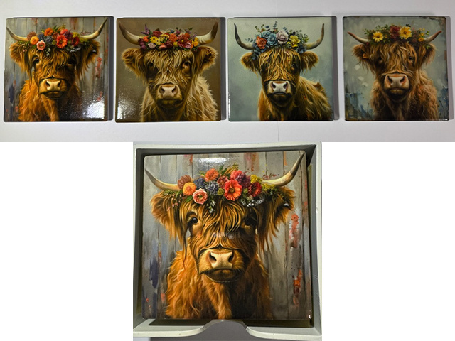 CERAMIC COASTER 11.2X11.2X4.2CM