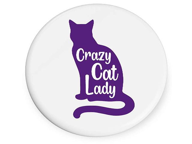 CRAZY CAT LADY COASTER 10CM
