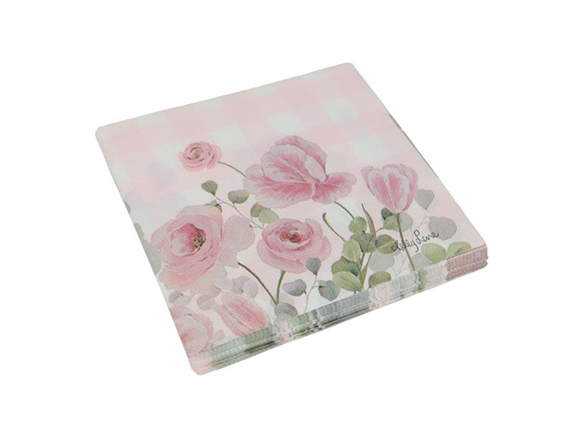 16.5CMX16.5CM 2PLY FLORAL NAPKIN QTY 12