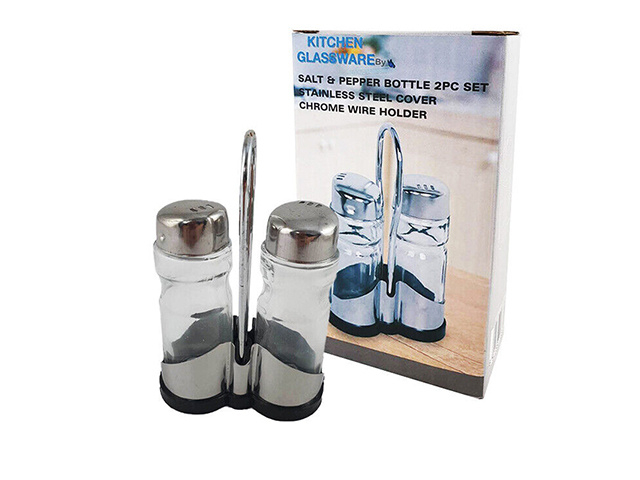 GLASS SALT AND PEPPER SHAKERS