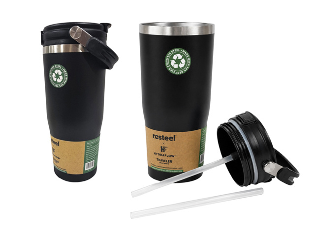 WATER BOTTLE VACUUM INSULATED 900ML BLACK SOLD QTY4