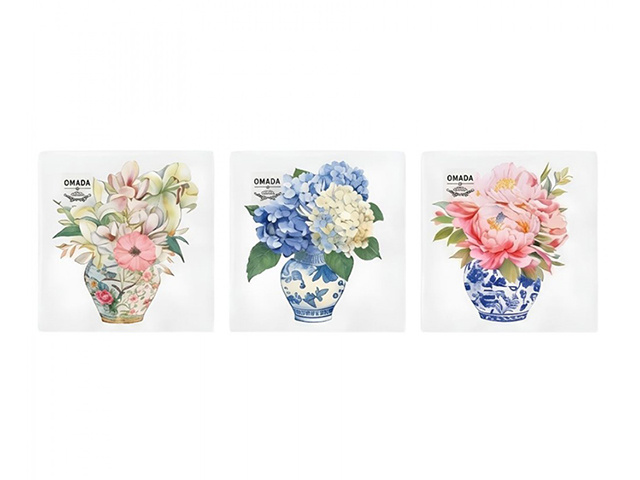 PRINTED PAPER NAPKIN 3PLY 33X33CM 4ASST