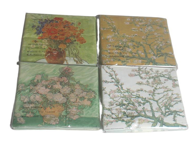 VAN GOGH 3PLY NAPKINS 20PK 33X33CM