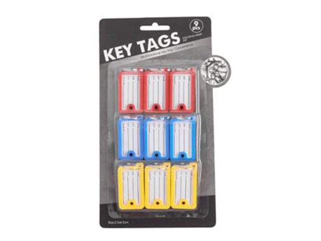 KEY TAGS 9PC SET 2.5X4.5CM