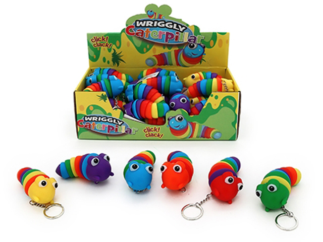 WRIGGLE WRIGGLE CATERPILLAR KEYCHAIN UN36