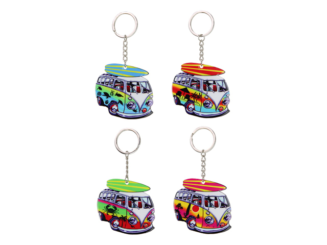 ACRYLIC CAMPERVAN KEYRING 4ASST UN12
