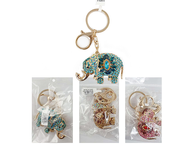 KEYRING DIMONTE ELEPHANT SOLD QTY12