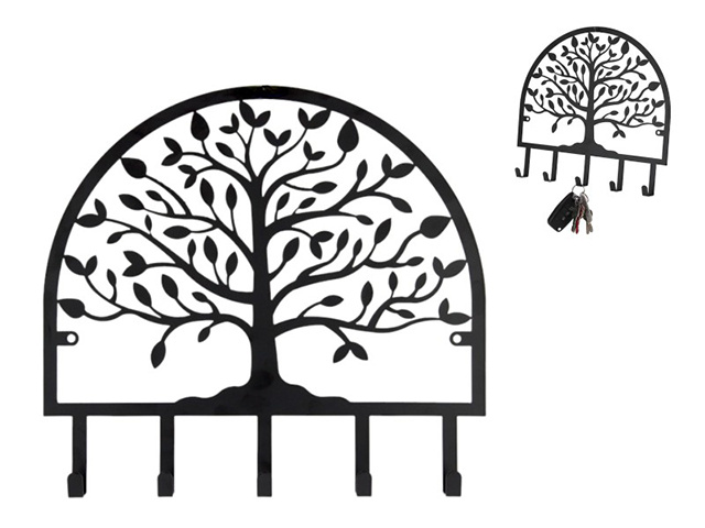 30CM TREE OF LIFE METAL KEY RACK HANGER SOLD QTY4
