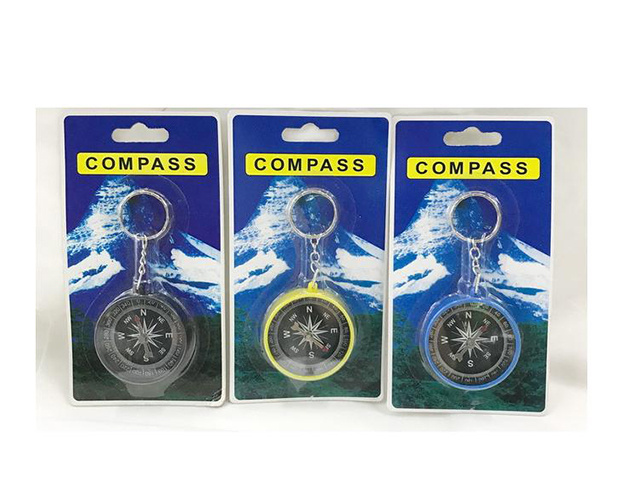 KEYRING COMPASS 3ASST UN12