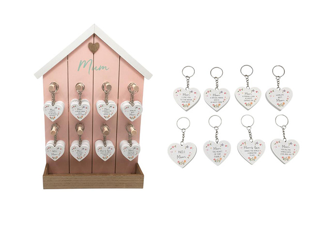 4CM MUM LOVE HEART KEYRING UN32