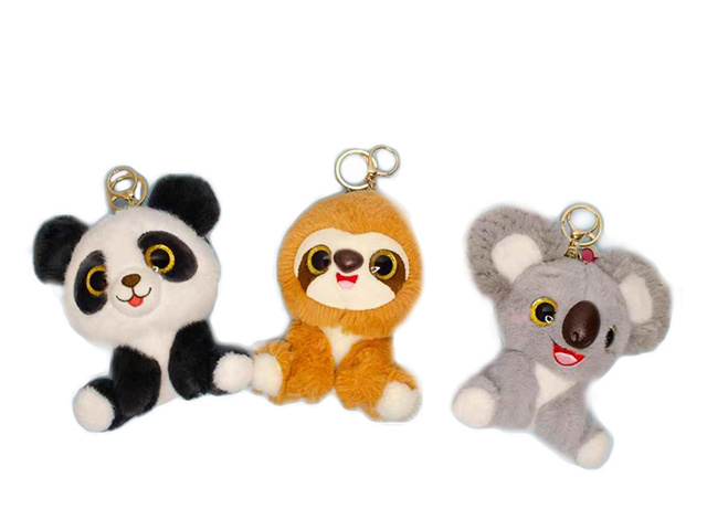 PLUSH ANIMAL 12CM W/KEYCHAIN 3ASST UN12