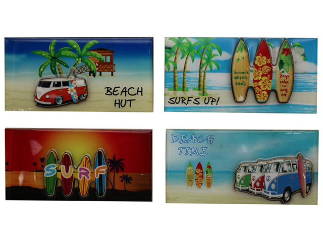 10CM SURF BEACH MAGNETS 4ASST UN12