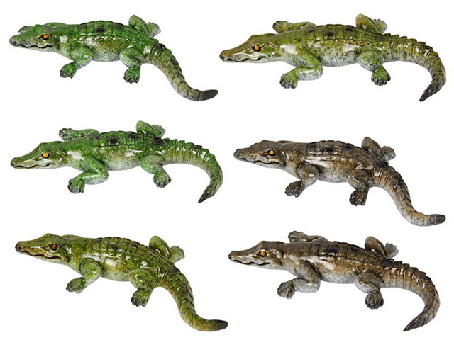 8CM MARBLE CROC MAGNET 4ASST UN12