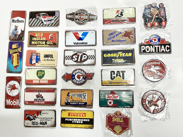 TIN FRIDGE MAGNETS 12X6CM 24ASST