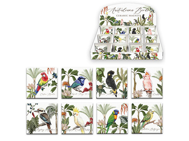 6X8CM AUSTRALIAN BIRD MAGNET 8ASST UN48