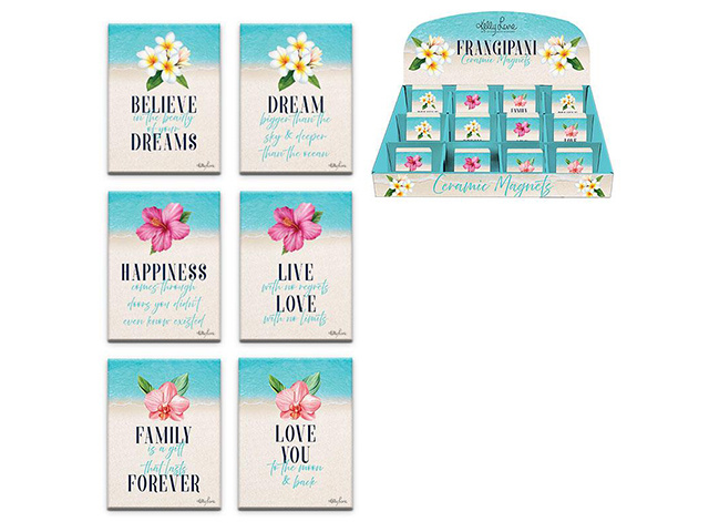 6X8CM FRANGIPANI CERAMIC MAG 6ASS UN48