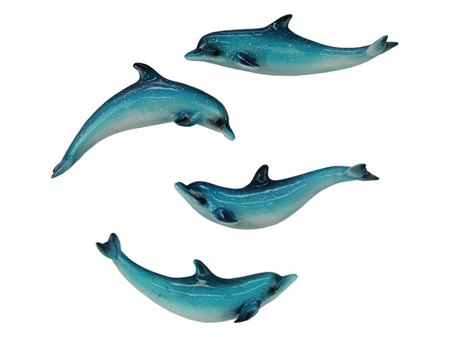 11CM MARBLE DOLPHIN MAGNETS 4ASST UN12