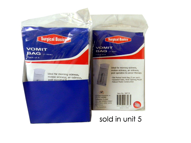 VOMIT BAG 5PK UNIT 5
