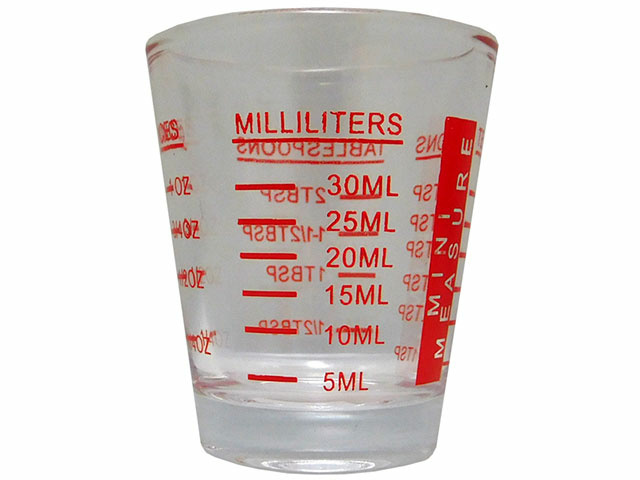 S/B GLASS MEDICINE MEASURE SOLD QTY 12