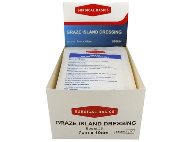 GRAZE DRESSING 7X10CM UN25