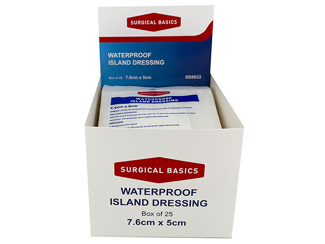 WATERPROOF DRESSING 7.6X5CM SOLD UN25