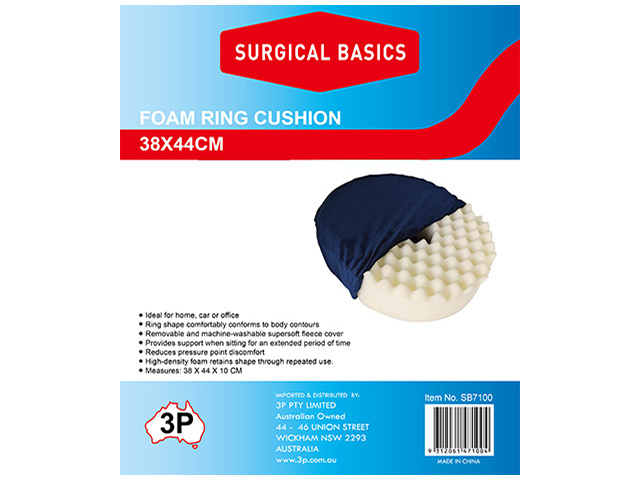 S/BASICS FOAM RING CUSH 38X44CM W/COVER