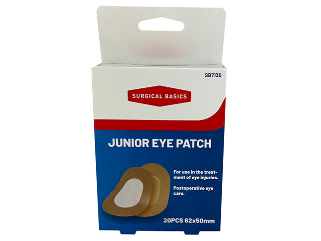 JUNIOR ADHESIVE EYE PATCH 62X50MM 20PK UN8