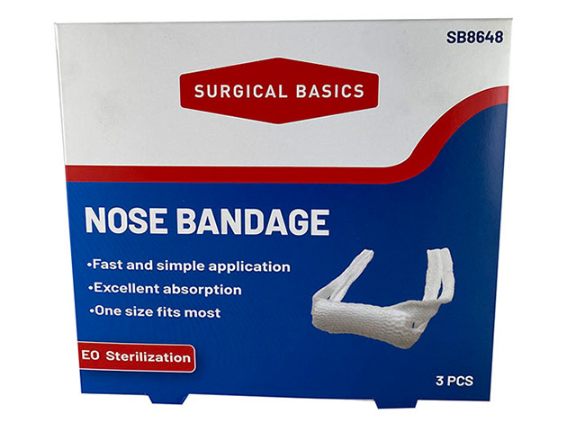 SURG/BASICS NOSE BANDAGE 3PK STERILE SOLD QTY6