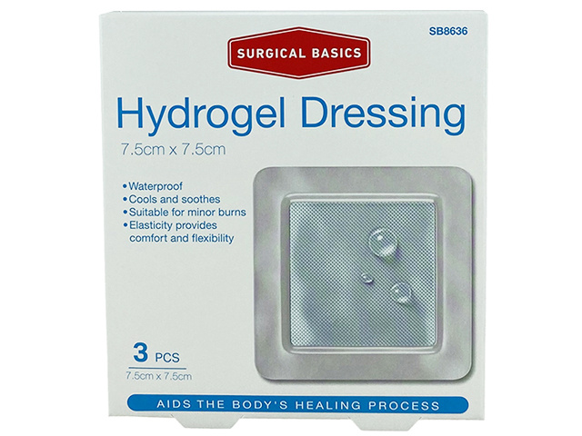 SURGICAL BASICS HYDROGEL DRESSING 7.5X7.5CM UN8