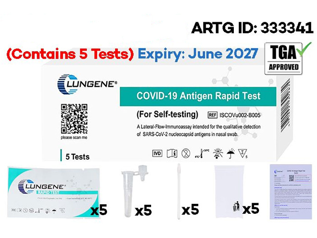 CLUNGENE COVID 19 ANTIGEN TEST KIT NASAL 5 TESTS