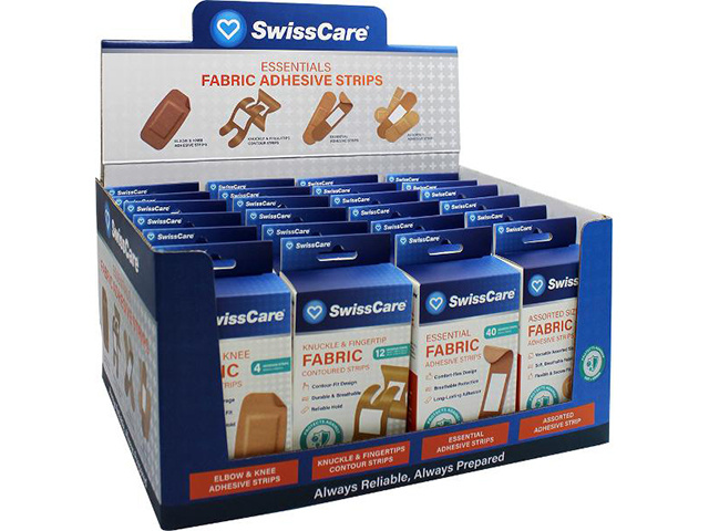 SWISSCARE ADHESIVE BANDAGE MIX FABRIC UN24