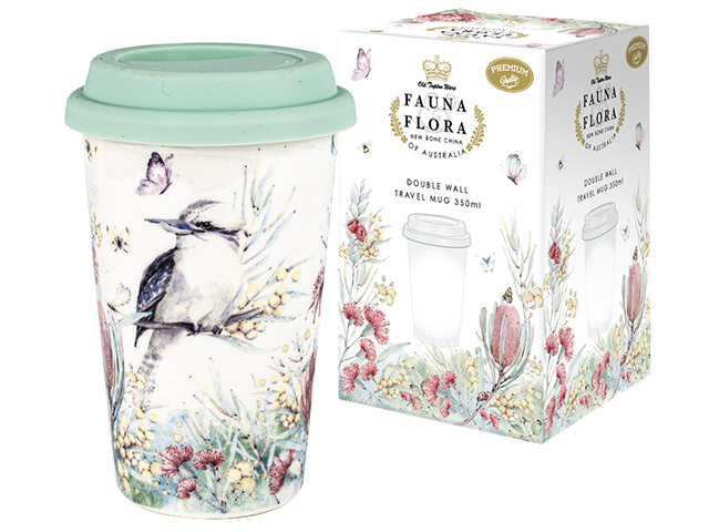 KOOKABURRA TRAVEL MUG 10OZ DOUBLE WALLED
