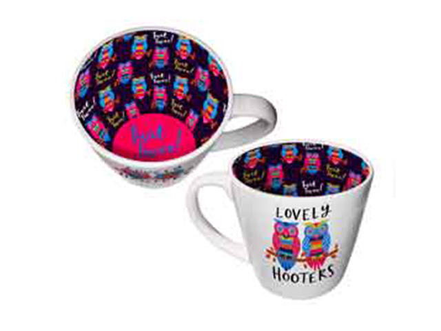 LOVELY HOOTERS INSIDE OUT MUG 410ML SOLD QTY2