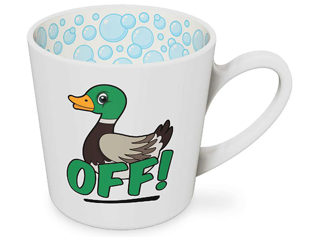 DUCK OFF INSIDE MUG 420ML 10CM SOLD QTY2