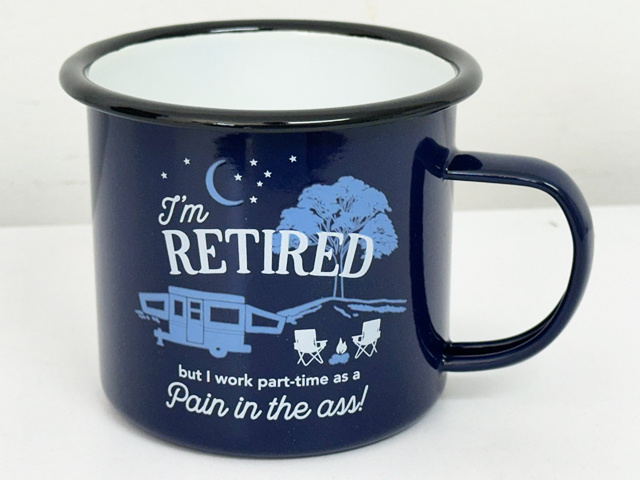 RETIRED ADVENTURE ENAMEL MUG SOLD QTY2