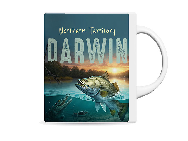11OZ PORCELAIN MUG WITH DARWIN NT
