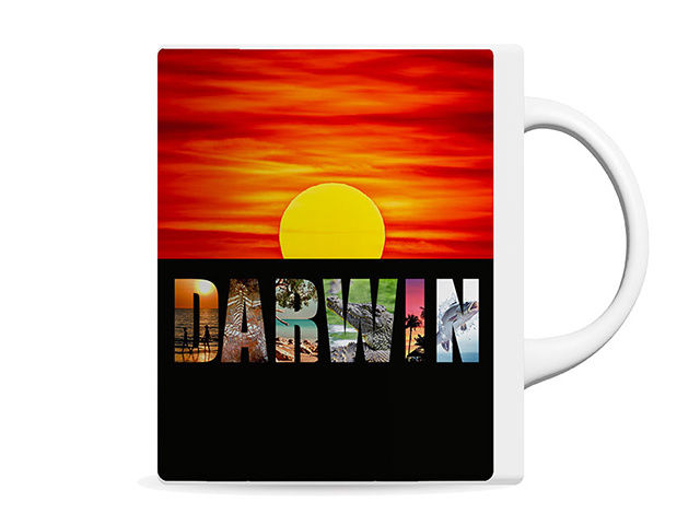 11OZ PORCELAIN MUG WITH DARWIN SUNET