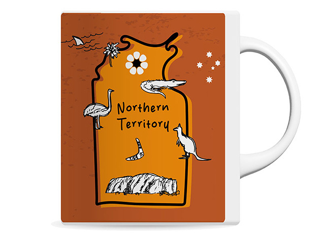 11OZ PORCELAIN MUG WITH NT MAP