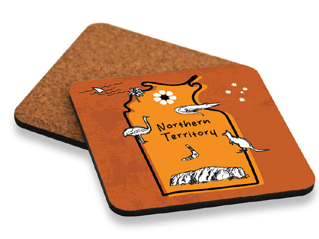 10X10CM SET 6 COASTER NT MAP