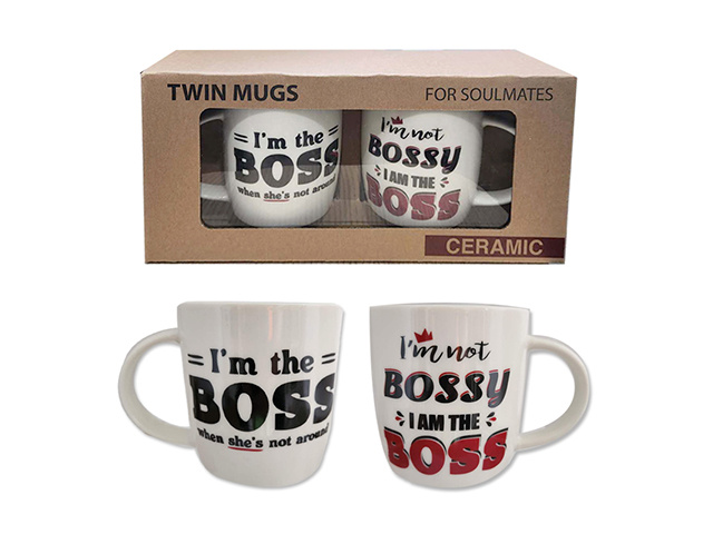 PAIR MUGS IM NOT BOSSY
