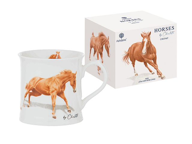 HORSES BY CHARLOTTE CHESTNUG MUG