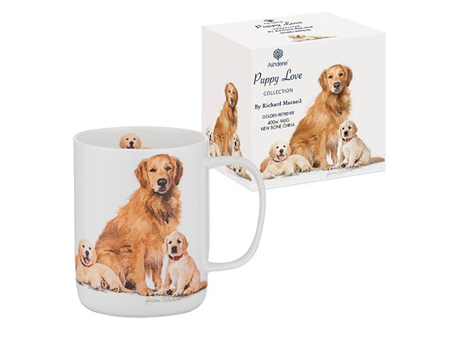 PUPPY LOVE GOLDEN RETRIEVER MUG