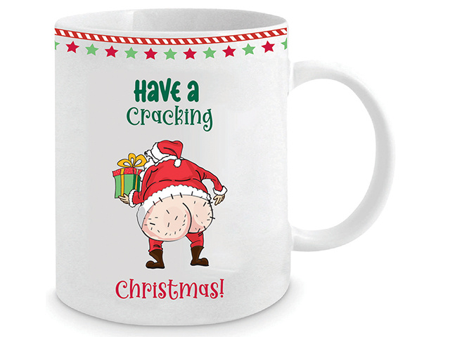 HAVING A CRACKING CHRISTMAS MUG 350ML