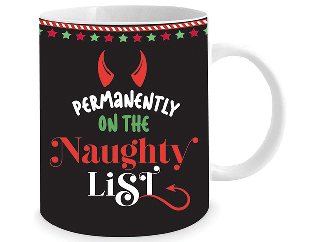 PERMANENTLY ON THE NAUGHTY LIST MUG 350ML