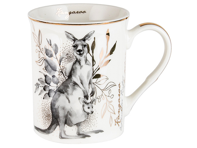 AUSTRALIAN KANGAROO MUG 360ML NEW BONE CHINA