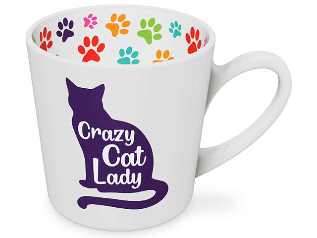 CRAZY CAT LADY MUG 420ML SOLD QTY2