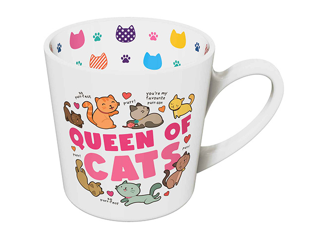 QUEEN OF CATS MUG 420ML SOLD QTY2
